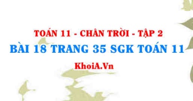 Bài 18 trang 35 Toán 11 Tập 2 Chân trời sáng tạo